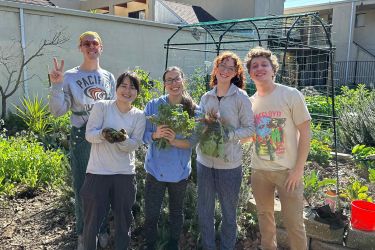 Volunteers in Sacramento Community Garden