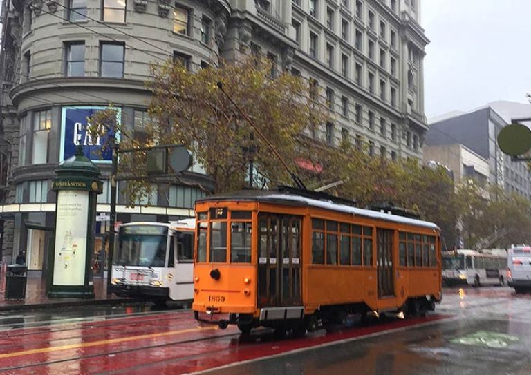 Streetcar on Market Street, San Francisco
