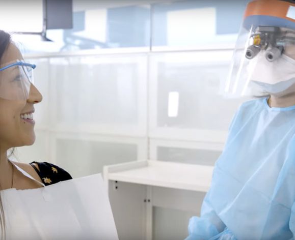 Patient in clinic (video still)